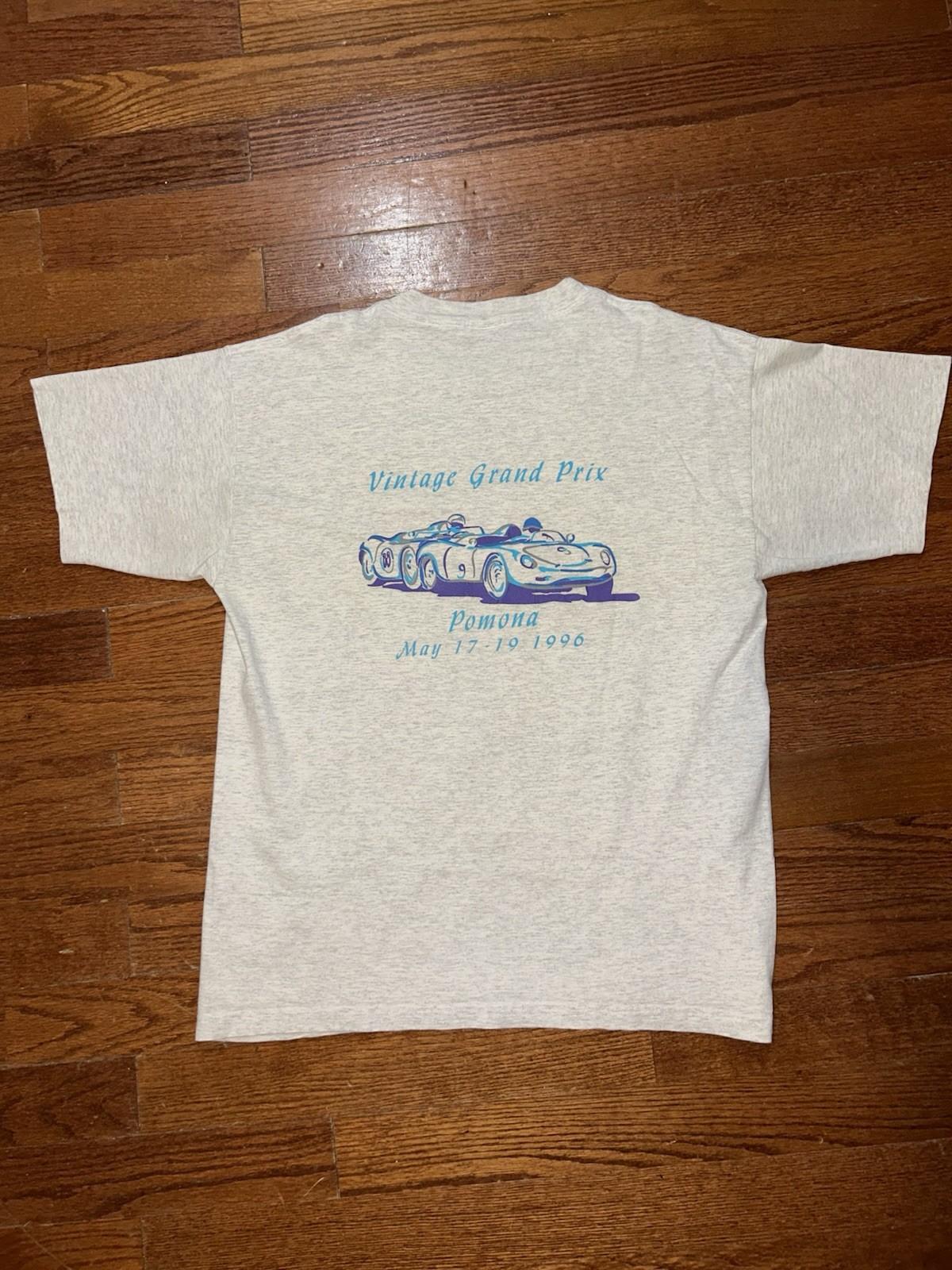 Vintage 1996 Pomona Grand Prix T Shirt Men’s XL Gray Murina Short Sleeve Car 90s Unisex T-Shirt XXL