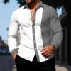 Slim Fit Men's Long Sleeve Shirt, Stylish for Work & Daily Wear