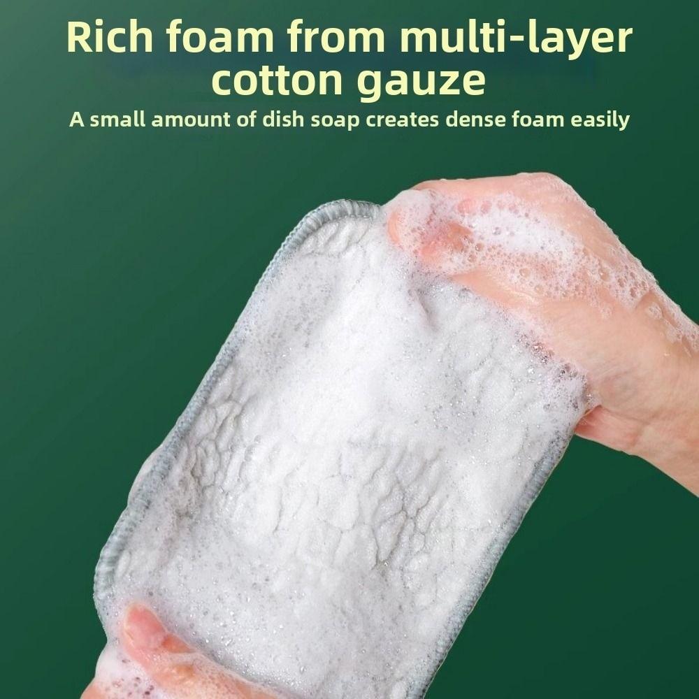 5Pcs Double-Side Dishwashing Sponge Non-Stick Oil Kitchen Cleaning Cloths  Oil Cleaning