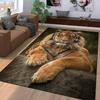 3D Tiger Pattern Soft Flannel for Home Living Room Bedroom Sofa Doormat Decor Kids Play Area Rug Carpet Non-slip Floor Mat