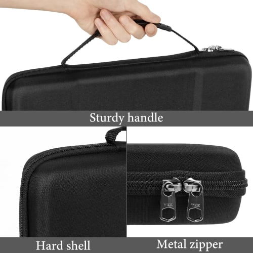 Linkidea Compact Hard Travel Case for 65% Keyboard Knob, 68-Key Wireless/Wired Keyboard, Portable Storage Box Bag for Keychron Q2 V2, FNATIC STREAK65,