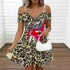Ladies Spaghetti Strap Oversized Dress Watercolor Floral Printed Summer Loose Gown