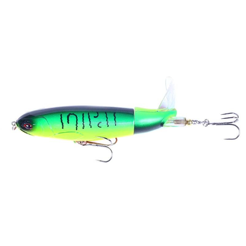 1Pcs Whopper Plopper 10Cm/13G Topwater Fishing Lure Artificial Hard Bait Plopper Soft Rotating Tail Fishing Tackle Fishing Bait