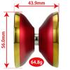 Bimetal Spin Gear Stealth Bind Exclusive Model X Gold Yo-Yo (Red Rim)