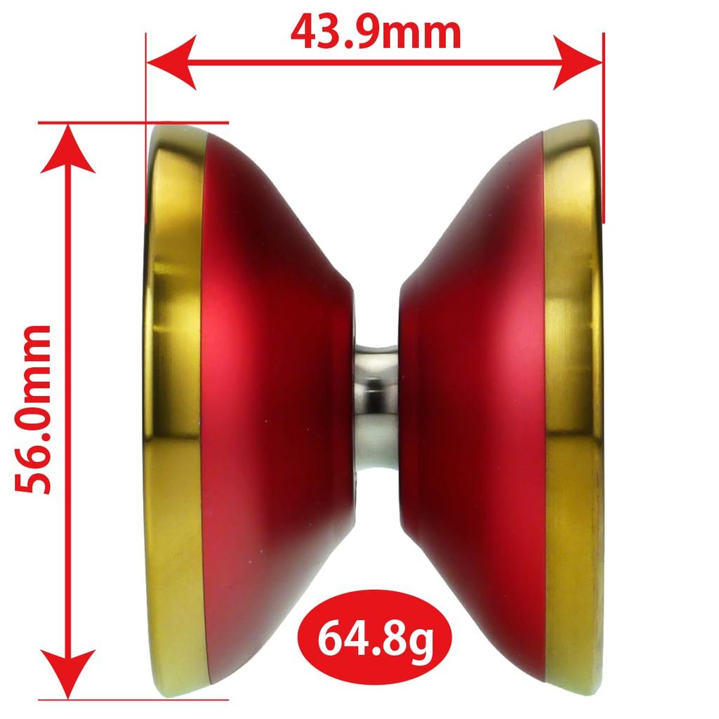 Bimetal Spin Gear Stealth Bind Exclusive Model x Gold Yo-Yo (Red Rim)