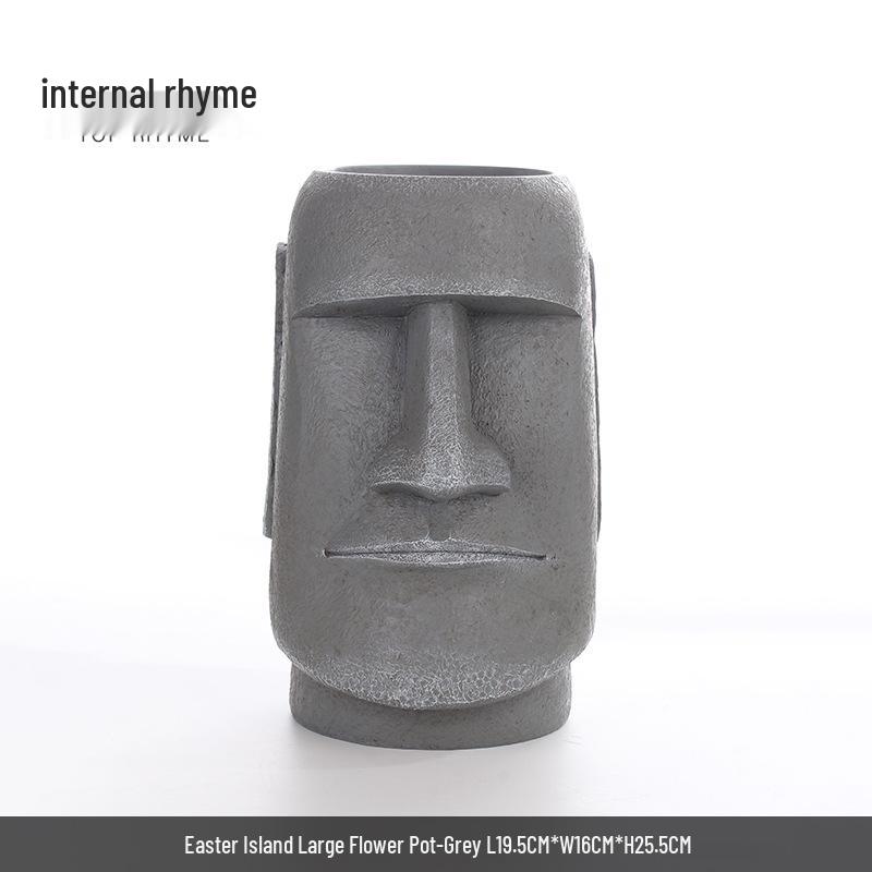 Nordic Resin Easter Island Statue Decor for Living Room TV Cabinet