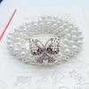 Mei Women's Pearl Waist Chain - Perfect for Dresses, Summer Casual Style, Rhinestone Embellished, Elastic Waistband