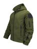 Men's Thickened Multi-pocket Solid Color Fleece Hooded Work Jacket