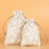 12pcs Linen Drawstring Bag Christmas Gift Apple Packaging Candy Decoration Storage Bag Drawstring Bag