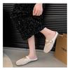 Flat Bottomed Woven Hollowed Out Boken Slippers for Women, Fashionable and Stylish for Outdoor Wear, Cool Slippers with Belt Buckles and Toe Caps