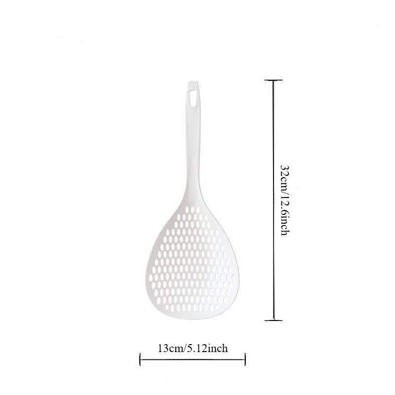 Strainer Scoop Colander Slotted Pasta Spoon Plastic Skimmer Spoon with Handle Food Drain Shovel for Kitchen Cooking