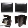 [Berkut] black trifold wallet italian leather men's ladies genuine leather Tanned leather compact wallet tri-fold Thin large capacity wallet