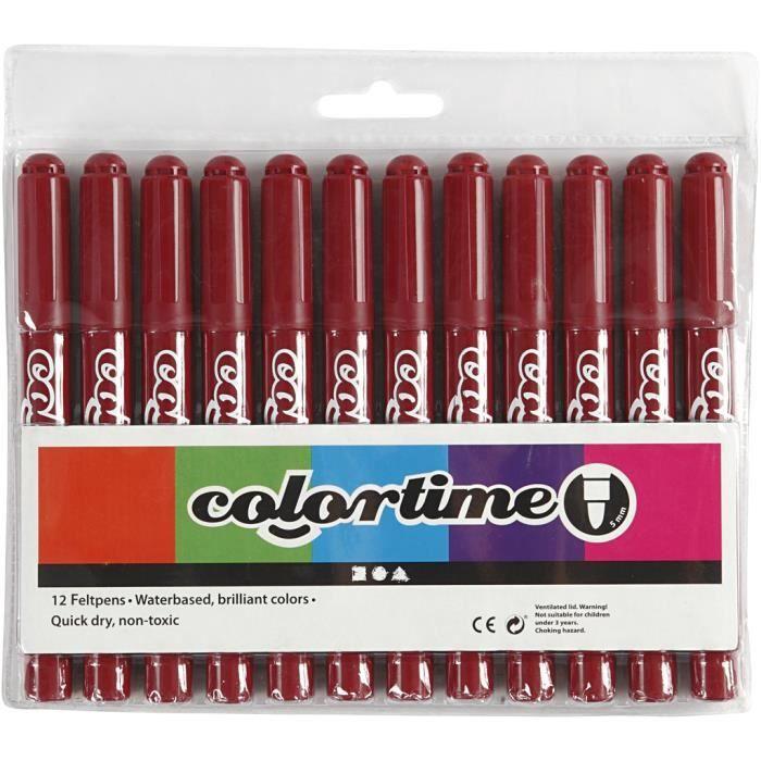 Felt-tip Pens - COLORTIME - Ref 37353 - Very Covering Colors - Dries Quickly - Ventilated Caps