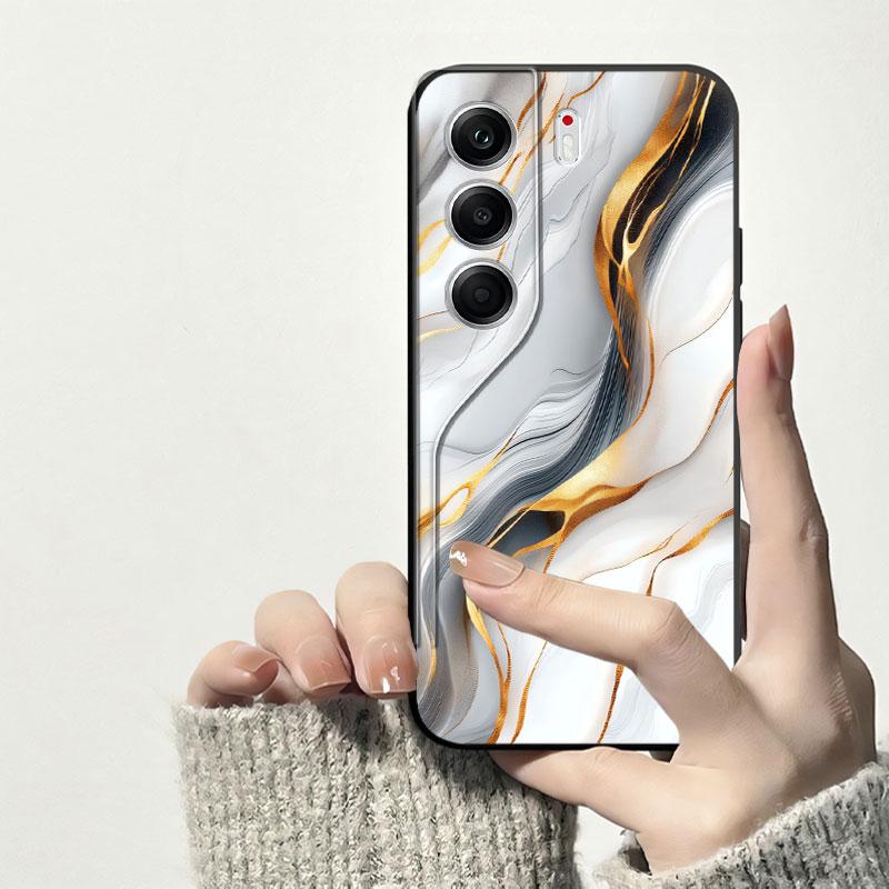 For Tecno Camon 40 Pro 5G /CM7 Case Bumper Soft Silicone Back Cover For Tecno Camon 40 /CM5 Black TPU Shockproof Phone Case