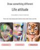 12-Color Patchwork Body Paint: Removable, Brush-Ready, Easy To Apply Halloween Stage Pigment