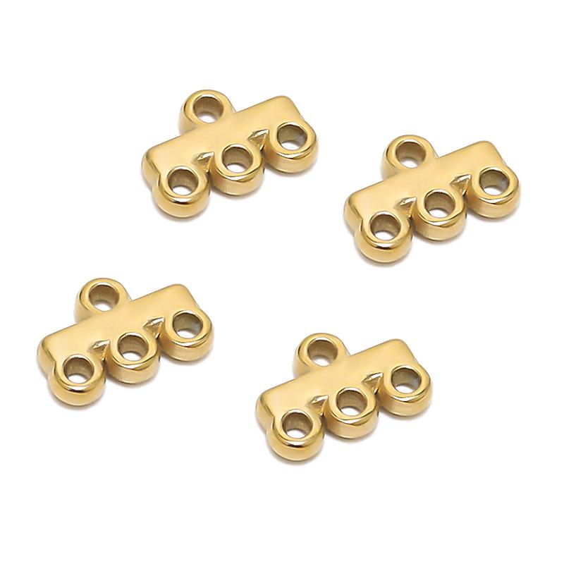 20pcs Stainless Steel Gold Multi Strand Layer Necklace Bracelet Clasps Bails Chains Connectors DIY Jewelry Findings Supplies