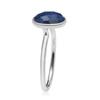 Natural Lapis Lazuli Gemstone Ring, 925 Sterling Silver, Solitaire Ring, Round Gemstone, Handmade Ring Jewelry, Gift for Easter, Ring Size - 5