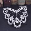 Tiara de Mireasă Perlată Handmade Coroană Mare de Păr Diademă pentru Petrecere/Concurs