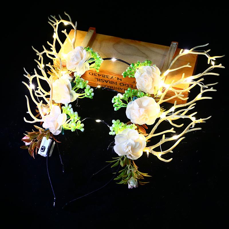 

Повязка на голову с рогом оленя и ушками кролика для рождественских подарков