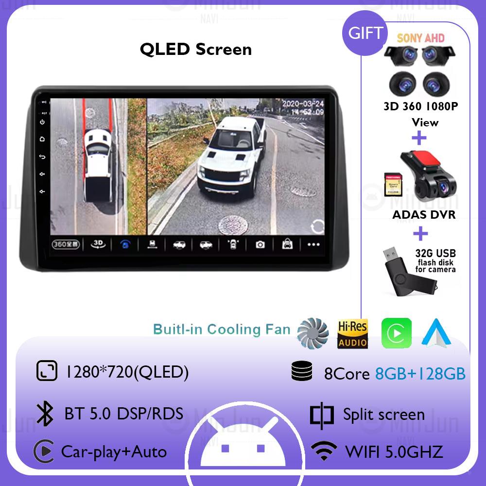 For Chrysler 2011 - 2015 Grand Voyager 5 Car Radio Android 14 Multimedia  Wireless Carplay Auto Stereo QLED Touch Screen