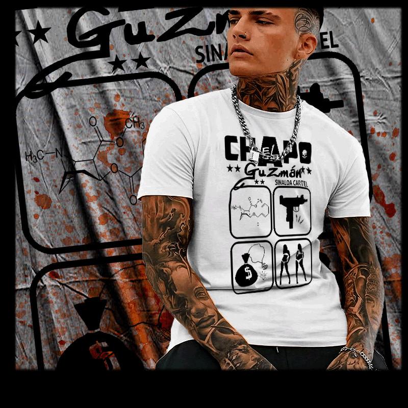 

El Chapo T-Shirt Sinaloa Cartel Money Woman Uzi Gangster Mobster Mafia Tee 4XL