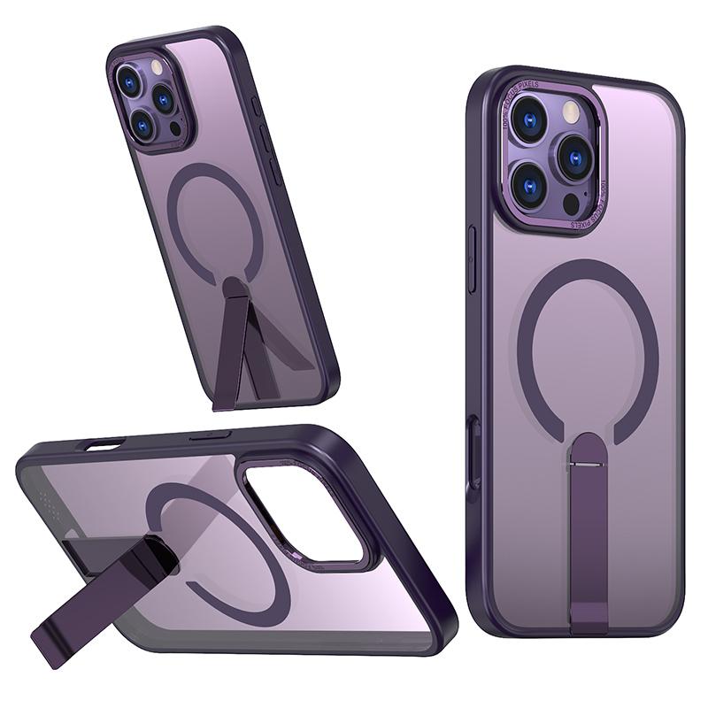 For Magsafe Magnetic Wireless Charging Metal Bumper Phone Case For iPhone 16 Pro Max E 14 11 12 13 15 Pro Max Hard PC Back Cover