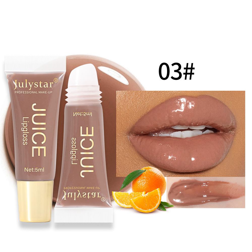 6PCS Julystar Moisturizing Lip Gloss Set Moisturizing Texture Non-stick Cup Dudu Lip Hose Lip Gloss Lip Glaze