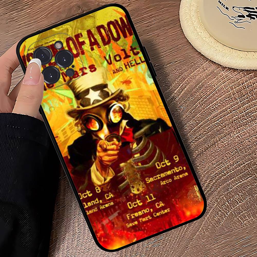 

Metal Band System Of A Down For IPhone 17 16 15 14 13 12 11 Pro Max 13 17Air Shockproof Soft Phone Cases Coque iPhone 15pro max