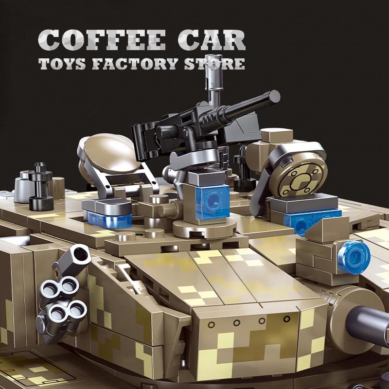 99A Main Battle Tank Building Bricks Plastic Model Armored Vehicle Military MOC Blocks Set Soldier Car Toys Boys Kids Adult Gift