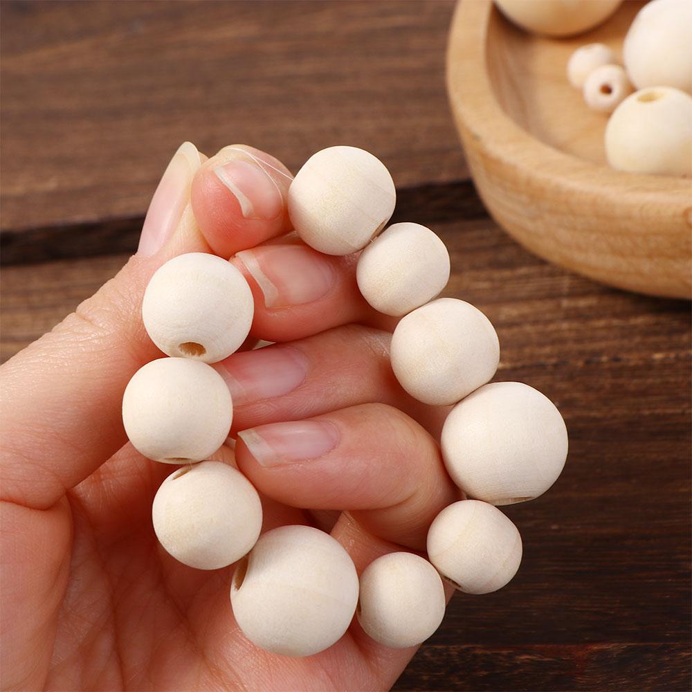 Wooden Bracelet Jewelry Making Lead-Free Necklace Accessories Loose Beads Round Balls Wood Beads