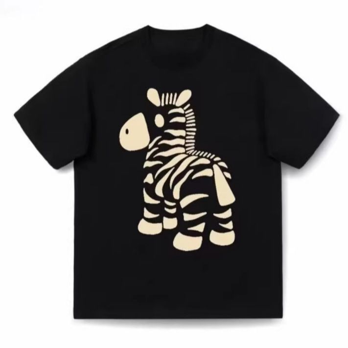 Youth Unisex And Unisex Heavy Short Sleeved TShirt American Style Handsome Summer Casual Loose Top Trendy Streetwear White Black