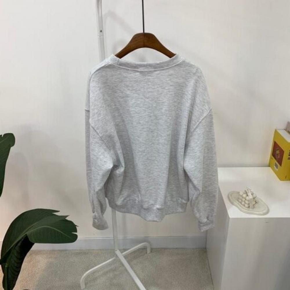C S In The Room hamIn Embroidery letterIng Long Sleeve SweatShirt 3Color Nk hmmS