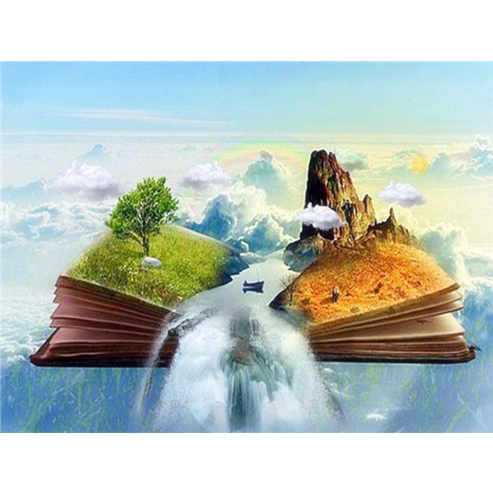 5D Diamant Malerei Landschaft Wasserfall DIY Runde Diamant Stickerei Kreuz Stich Malerei Mosaik Strass Bild Dekoration