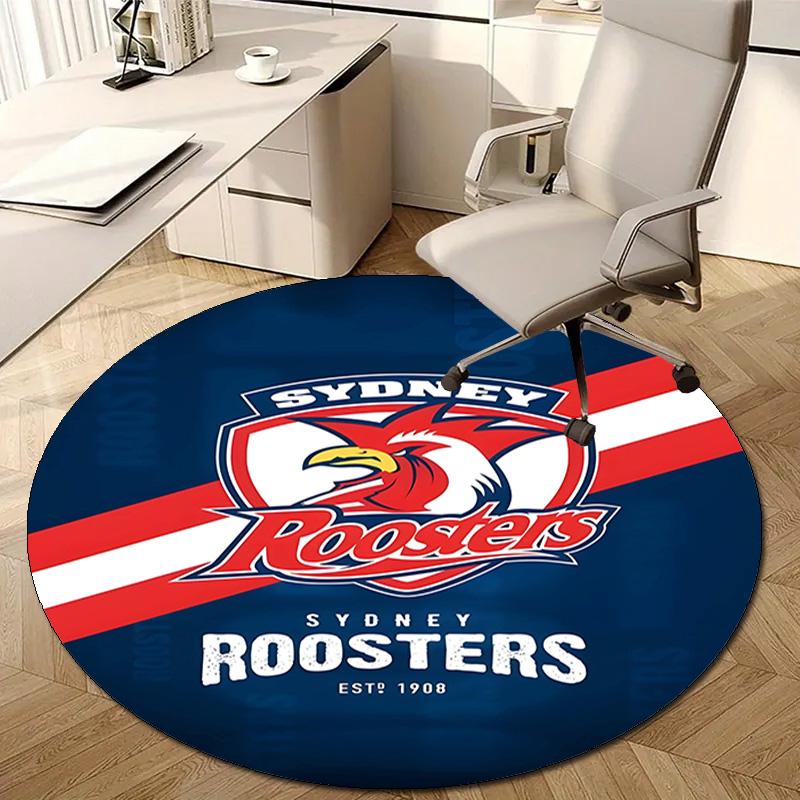 1 Stück Fußballmannschaft (23) Design Bedruckter Bereich Runder Teppich für Schlafzimmer Wohnzimmer Heimdekoration Teppiche Matte Rutschfeste Matte Teppich für das Bett