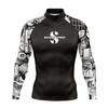 SCUBAPRO Langarm Rash Guard für Herren UPF 50 UV-Schutz Surfen Tauchen Schwimmen Wassersport