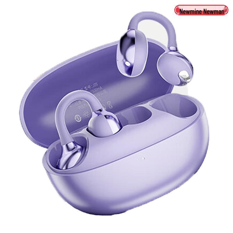 Newman OWS-J05 Wireless Clip-on Earphones: Noise Reduction, Sound Leakage Prevention, Bluetooth Flash Connect, Waterproof for Sports.