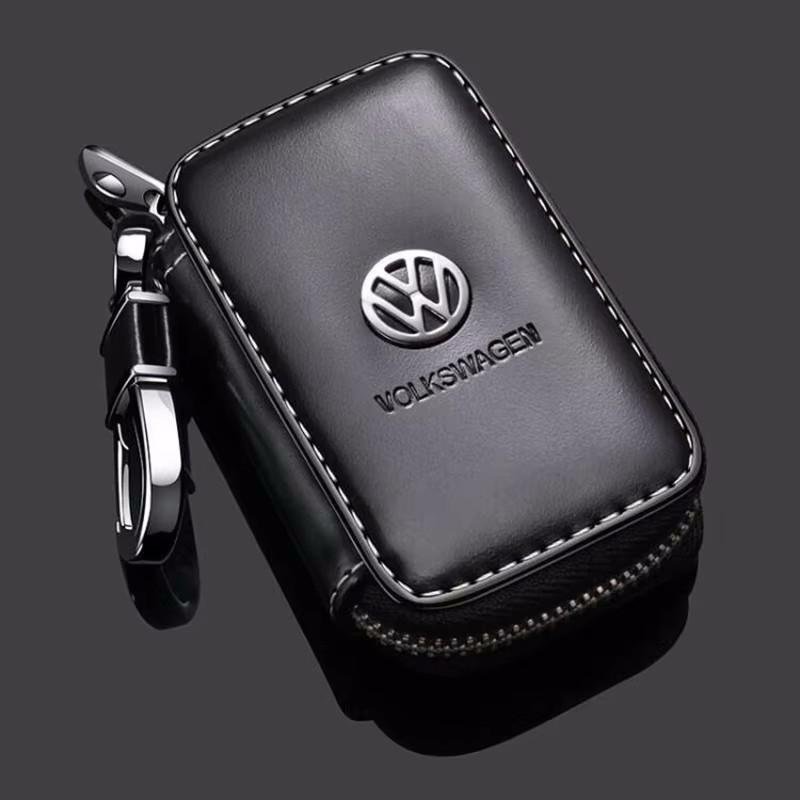 

Leather Car Key Case Cover Protection Auto Key Bag Key Chain for VW Polo Golf Touareg T3 T6 T5 Passat B7 B5 Touran Beetle Tiguan