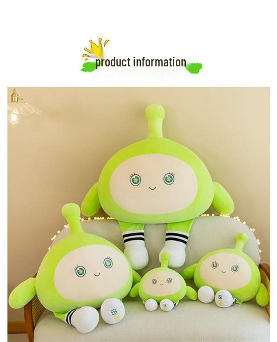 Large Cute Egg Boy Plush Toy Pillow - Black Egg Cloth Doll for Children's Day