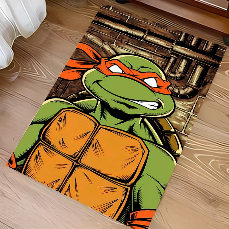 1pc Teenage Mutant Ninja Turtles Print Area Rug - Soft,Washable Non-Slip Indoor Mat for Office Chairs,Living Room,Home Office Decorative Rug