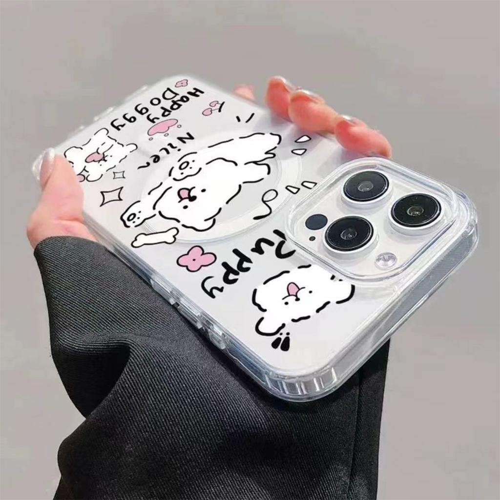 For Apple Magnetic Phone Case Cover Advanced Phone Protection Case Pattern for Apple Lens Protection Case Magsafe