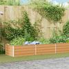 Raised Bed Light Brown 600 X 80 X 45 Cm Galvanized Steel