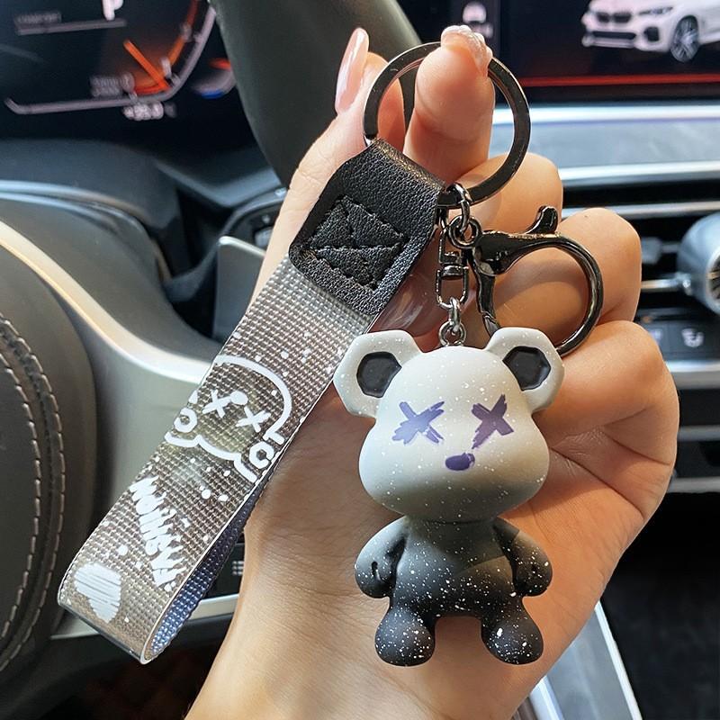 

Gradual Change Chameleon Bear Keychain Creative High-End Cartoon Couple Car Key Chain Bag Pendant Small Gift Batch