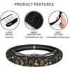 Mushroom Steering Wheel Cover Universal 14.5-15 Inch Non-Slip Mushroom Car Accessories for Women Men