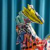 Resin Graffiti Horse Statues Animal Model Figure Modern Art Handicrafts Chinese Fengshui Figurines for Interior Home Decoration