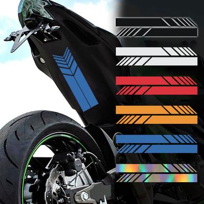 Adesivo de tira colorida para motocicleta, decalque universal que não desbota, decoração de estilo de moto elétrica para carro e moto