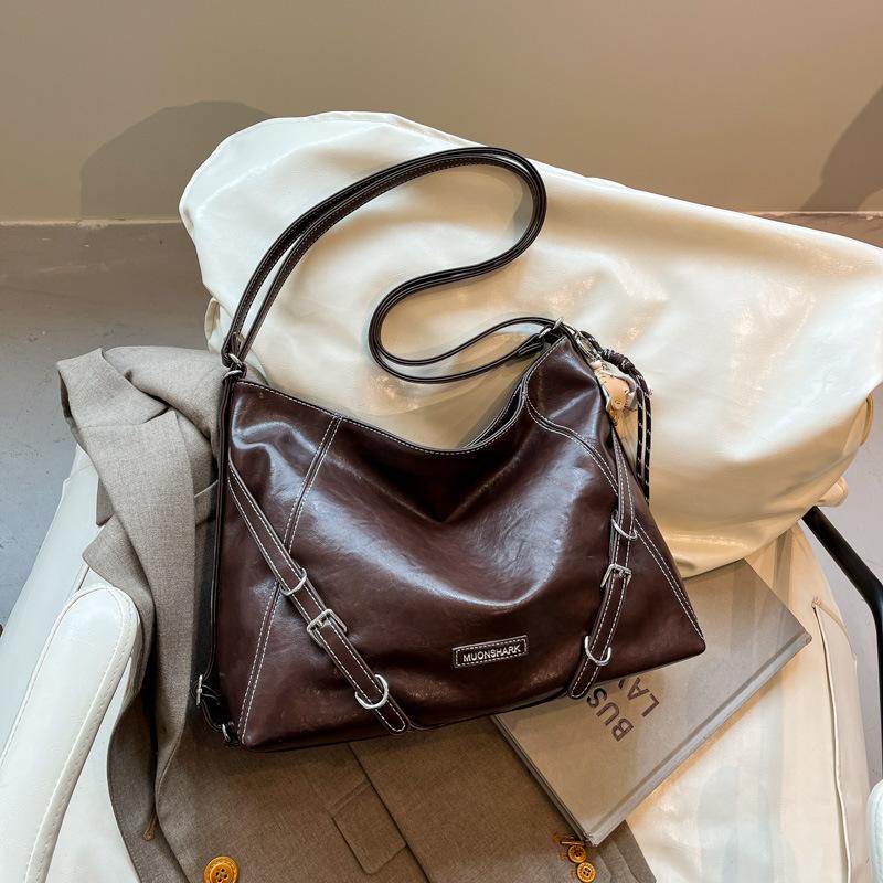 Tote bag women's large capacity 2025 new autumn and winter retro casual shoulder commuter bag multi-functional backpack backpack