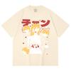 230 Gsm 100% Cotton Chainsaw Man V48 Power Cake Print Unisex Heavy Cotton T Shirt