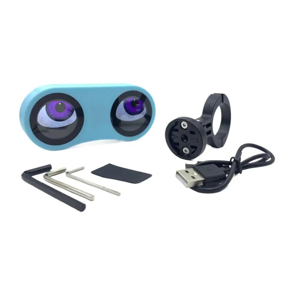 Chytré zadní světlo na kolo Ďáblova oči Vodotěsné LED světlo na kolo/motocykl pro noční jízdu s dobíjecím kabelem typu C N6V3