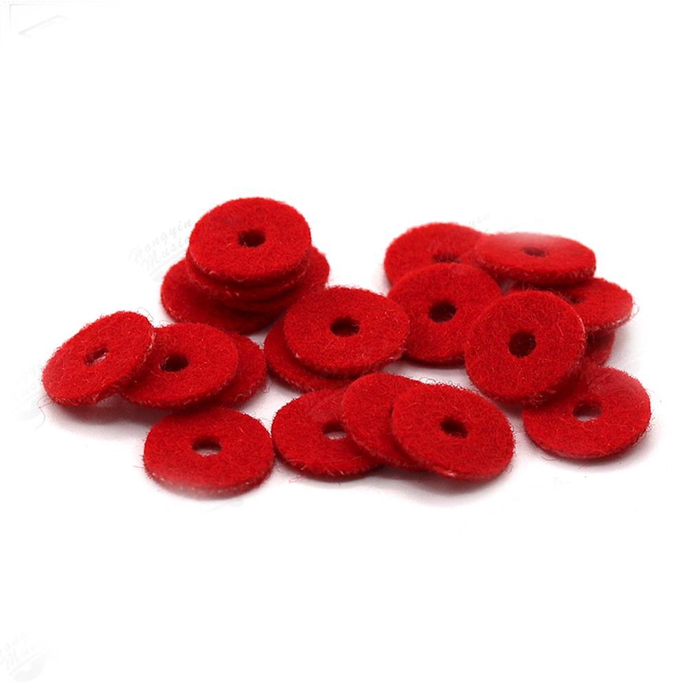 90Pcs 1mm Thicken Piano Front Rail Regulating Piano Keyboard Tuning Felt Ring Pad Keyboard Balance