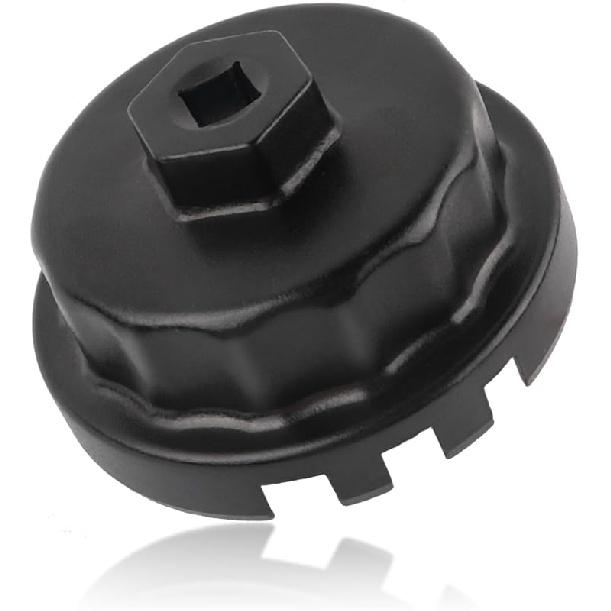 64Mm Oil Filter Wrench,Aluminum Alloy Quickly Oil Filter Removal Tool Compatible With Lexus Toyota Tundra RAV4 Sienna 2.5L To 5.7L Engines Oil Filter